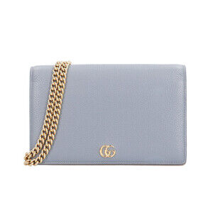 Gucci GG Marmont Shoulder Bag Leather Blue